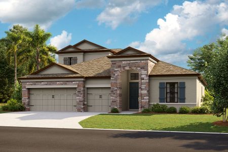 New construction Single-Family house 13090 Wellspring Dr, Lithia, FL 33547 Bayshore II- photo 1 1