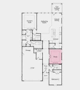 Floor Plan - Structural option added include: study in place of a formal dining room