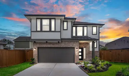 New construction Single-Family house 15834 Invergelder Dr, Humble, TX 77346 plan Capeside – Courtyard Collection - image