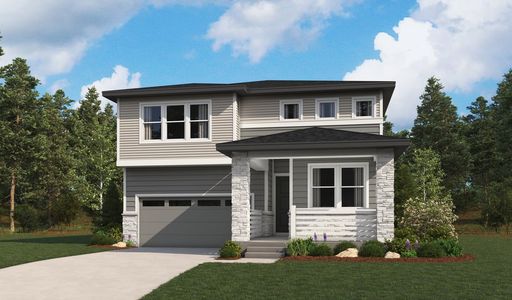 New construction Single-Family house 250 Lark Sparrow Way, Bennett, CO 80102 Moonstone- photo 0