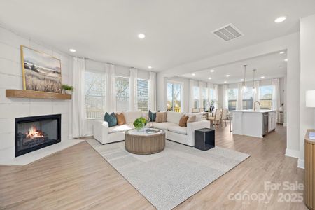 Family Room opens to kitchen and breakfast area