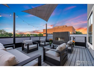 Relax with neighbors on your private roof top common deck