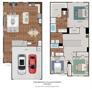 Floorplan shown may include upgraded features.