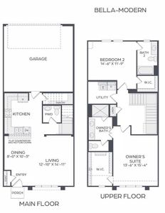 Whether you are just starting out or right sizing, our Bella floor plan offers the perfect combination of space and style!