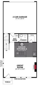 Beazer Homes Plano Gateway Watercolor Floorplan.