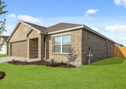 The Blanco floor plan has a beautiful brick exterior.