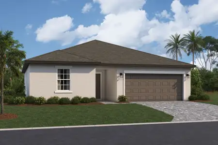 New construction Single-Family house 329 Lakeside Hideaway Ln, Lehigh Acres, FL 33936 plan Antigua - image