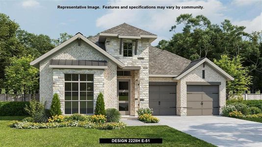 New construction Single-Family house 111 Prickly Poppy Loop, Kyle, TX 78640 Design 2228H- photo 0