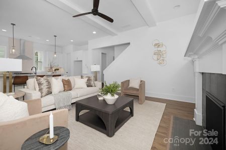 Open Family Room w/ ceiling fan