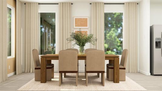 Dining space featuring wood-type flooring