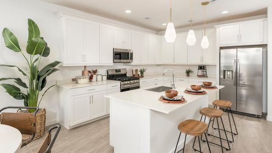 Furnished kitchen with center island