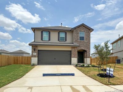 New construction Single-Family house 15547 Peppercorn Isle, Von Ormy, TX 78073 The Grace- photo 0