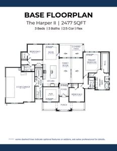 New construction Single-Family house 131 Spring Valley Rd, Paradise, TX 76073 plan The Harper II - image 2