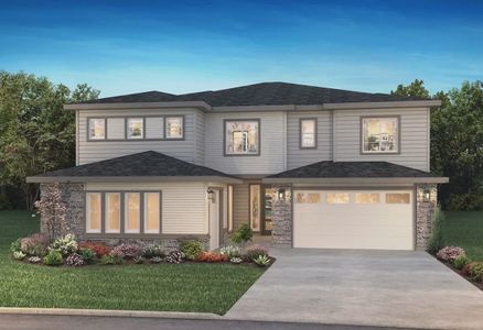 New construction Single-Family house 6503 Still Pine Cir, Castle Pines, CO 80108 5099 The Walton Elevation B - Modern Prairie- photo 0 0