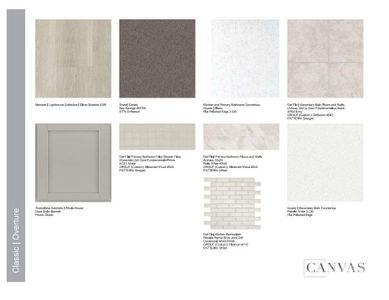 Design Selections.  Home is under construction and selections are subject to change.