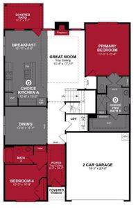 Beazer Homes Valencia on the Lake Avalon Floorplan.