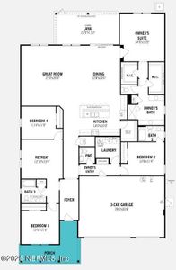 New construction Single-Family house 208 Orangedale Cir, St. Johns, FL 32259 plan Careen - image