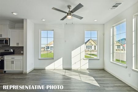 This fantastic floor plan offers walls of windows that flood the home with natural light.  REPRESENTATIVE PHOTO