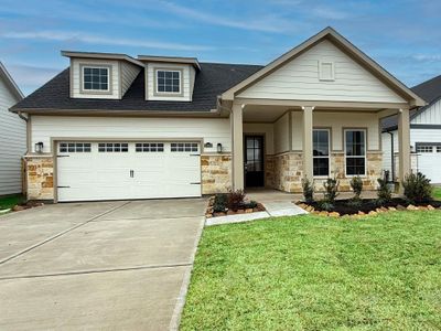 New construction Single-Family house 23626 Golden Birch Bnd, Tomball, TX 77375 plan Portico - image