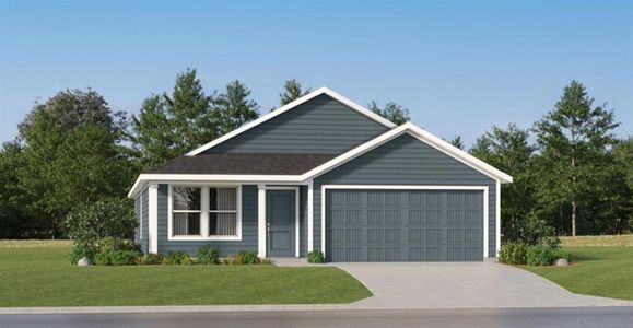 New construction Single-Family house 12913 Ontario Drive, Mustang Ridge, TX 78610 Newlin- photo 0