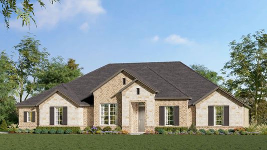 Elevation A with Stone | Concept 2586 at Hidden Creek Estates in Van Alstyne, TX by Landsea Homes