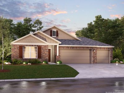 New construction Single-Family house 105 Pendleton Cove, Floresville, TX 78114 Kingsley- photo 0