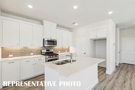 Custom finishes paired with great storage and prep space create the kitchen of your dreams!   REPRESENTATIVE PHOTO