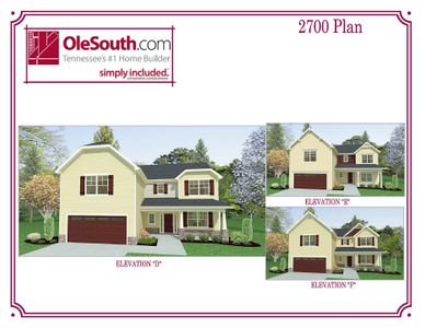New construction Single-Family house 7424 Cumberland Dr, Fairview, TN 37062 plan 2700 Elevation DEF - image