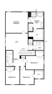 This floor plan features 4 bedrooms, 2 full baths, 1 half bath and over 2,200 square feet of living space.