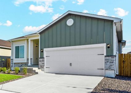 The Arapaho has an attached, two-car garage.