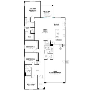 Floor 1: Extended Sliding Glass Door Option