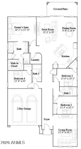 New construction Single-Family house 3434 E Aglio Ave, San Tan Valley, AZ 85143 plan Sage Plan 4022 - image