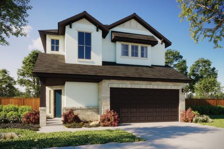 New construction Single-Family house 11428 Crazy Alice Run, Austin, TX 78653 plan Lamar - image