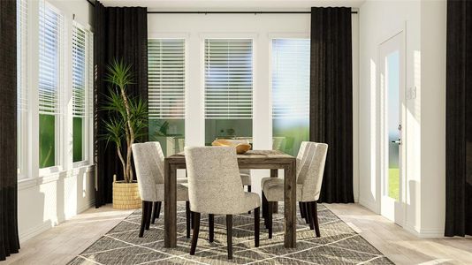 Dining area featuring light hardwood / wood-style flooring