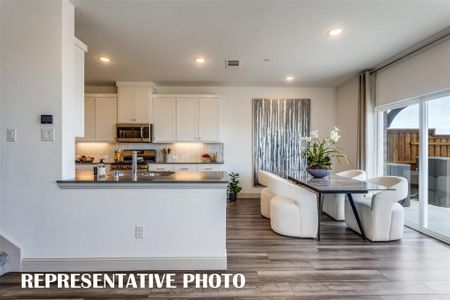 Modern, open concept designs can be found in all of our floor plans in Celina Hills! REPRESENTATIVE PHOTO OF MODEL HOME.