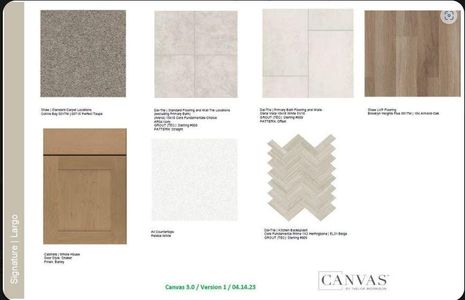 Design Selections.  Home is under construction and selections are subject to change.