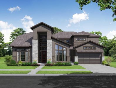 New construction Single-Family house 2927 Woods Rd, Fulshear, TX 77423 plan Cross Creek West 70: Venetian - image