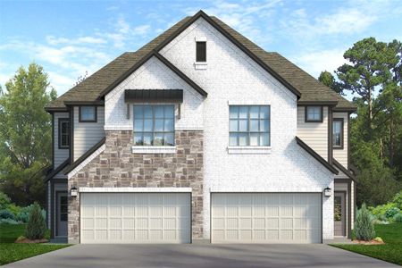 New construction Townhouse house 12723 Maravillas Gap Ln, Cypress, TX 77433 Bungalo - Villas- photo 0