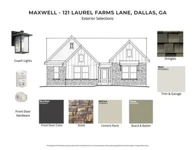 New construction Single-Family house 121 Laurel Farms Ln, Dallas, GA 30157 plan Maxwell - image
