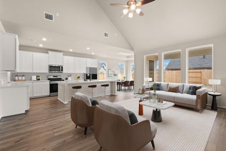 Open concept living space. Note: Sample product photo - actual exterior and interior selections may vary by homesite