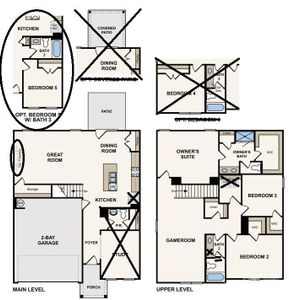 Woodruff II Floor Plan.  Replaced the Study with a bedroom and full bath on the main.