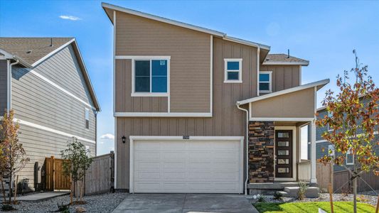 New construction Single-Family house 17939 Dandy Brush Ln, Parker, CO 80134 ELDER II- photo 0
