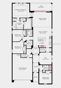 Structural options added:  Gourmet kitchen, pocket sliding door, shower at bath 3, and tray ceiling package.