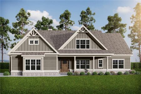 New construction Single-Family house 42 Amelia Ct, Covington, GA 30014 plan (GA) Riley A.2 3 Side Entry (with bonus) - image