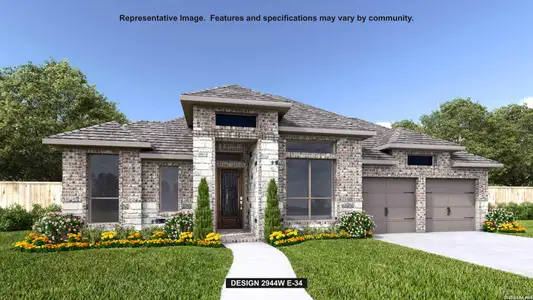 New construction Single-Family house 3045 Wild Skies, San Antonio, TX 78245 plan 2944W - image