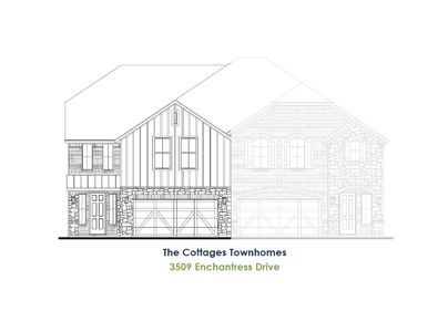 New construction Townhouse house 3521 Jester Dr, Lewisville, TX 75056 plan TH Building 19 Unit 1 C - image
