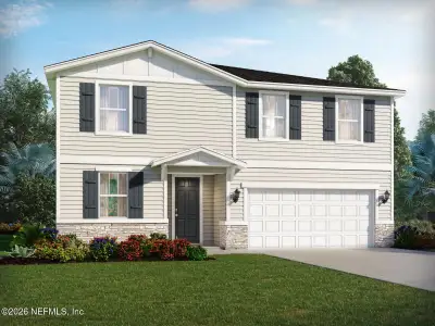 New construction Single-Family house 8 Wandering Crk, Palm Coast, FL 32164 plan Marigold - image