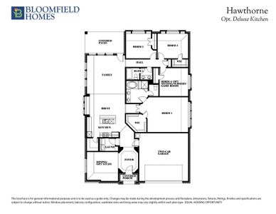 Hawthorne Floor Plan with Optional Deluxe Kitchen