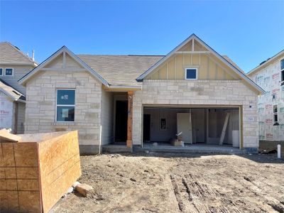 New construction Single-Family house 725 Palo Brea Loop, Hutto, TX 78634 Cartwright Homeplan- photo 0