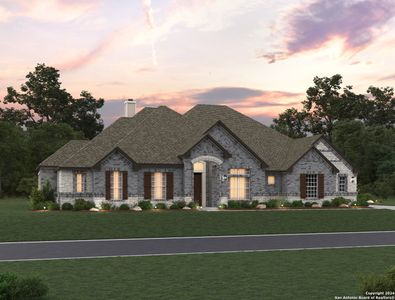 New construction Single-Family house 1130 Cape May Warbler, New Braunfels, TX 78132 Kylie Homeplan- photo 0